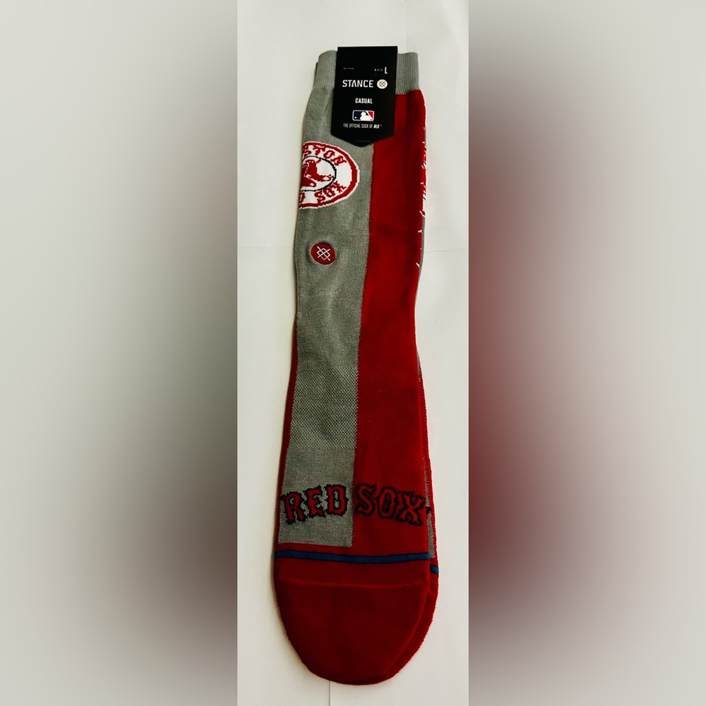 New Red Sox Socks Official Socks of MLB size Large Cotton Genuine Merchandise
